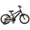 vidaXL Barncykel 16 Tum f&ouml;r 4-6 &aring;r gamla Svart