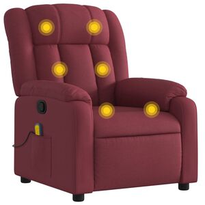 vidaXL Massagef&aring;t&ouml;lj vinr&ouml;d tyg