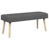 vidaXL Kanalstoppad B&auml;nk M&ouml;rkgr&aring; 110 x 40 x 46 cm Tyg