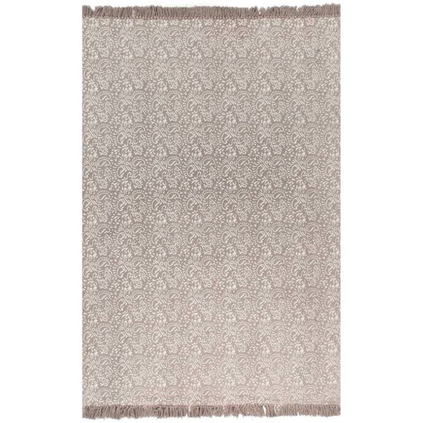 vidaXL Kelimmatta bomull 160x230 cm med m&ouml;nster taupe