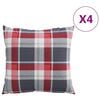 vidaXL Soffdynor 4 st r&ouml;drutiga m&ouml;nster 50x50 cm tyg