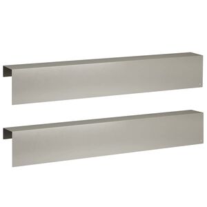 vidaXL Topprofil f&ouml;r rabattkant 2 st 100 x 10 x 15 cm Rostfritt st&aring;l