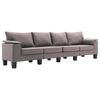 vidaXL Soffa Taupe 4-sits tyg