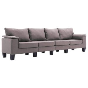 vidaXL Soffa Taupe 4-sits tyg