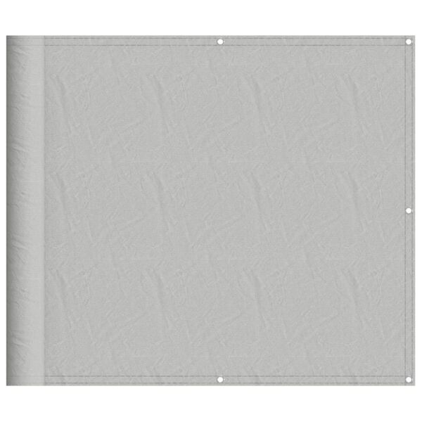 vidaXL Balkongsk&auml;rm ljusgr&aring; 90x600 cm 100% polyester oxford