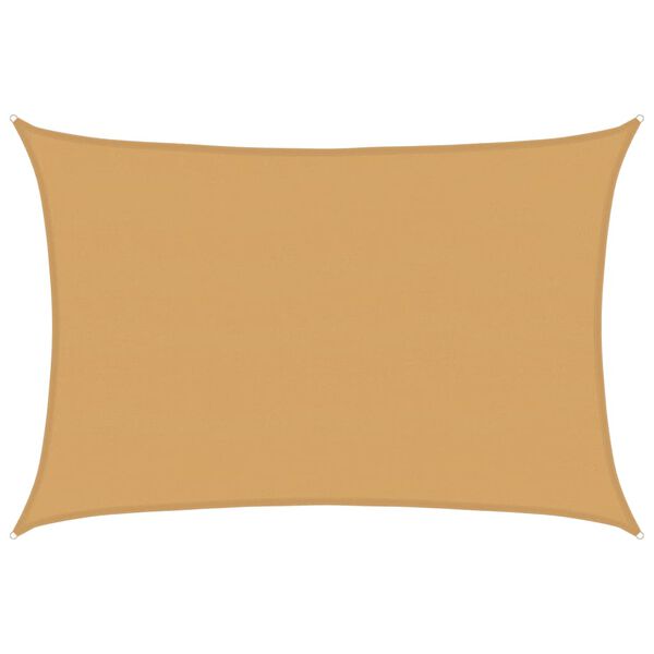vidaXL Solsegel 160 g/m&sup2; rektangul&auml;r sand 5x7 m HDPE