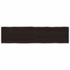 vidaXL Bordsskiva m&ouml;rkbrun 200x50x(2-4) cm massivt tr&auml; levande kant