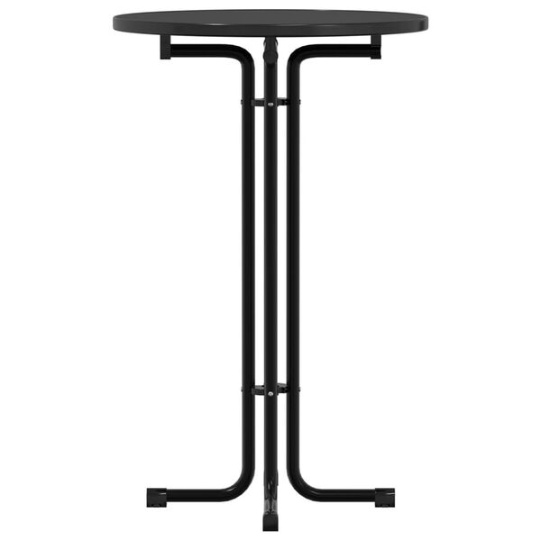 vidaXL Matbord svart Ø70x110 cm konstruerat trä och stål