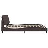vidaXL Bed Frame without Mattress Dark Brown 200x200 cm Fabric