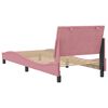vidaXL Bed Frame without Mattress "Hanko" Pink 90x190 cm Velvet