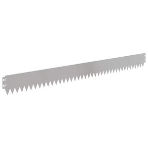 vidaXL Kant f&ouml;r gr&auml;smatta 10 st 103 x 10 cm St&aring;l Silver