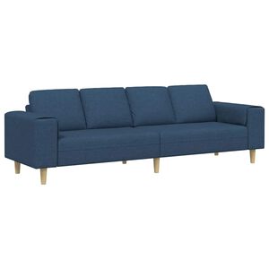 vidaXL Vardagsrumsoffa Bl&aring; 250 x 77 x 76 cm Polyester
