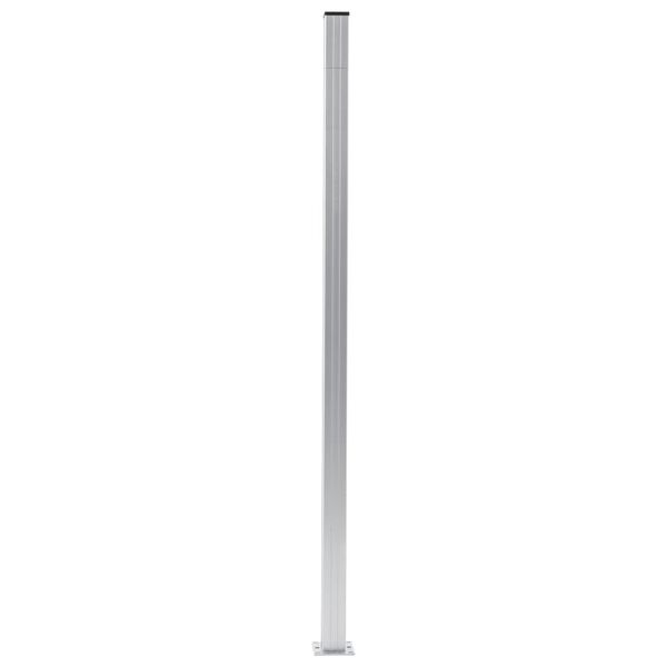 vidaXL Staketstolpar 2 st aluminium 185 cm