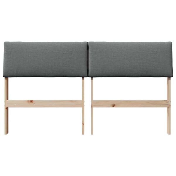 vidaXL Kl&auml;dd s&auml;nggavel M&ouml;rkgr&aring; 160 cm Massiv furu