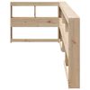vidaXL Bokhylla s&auml;nggavel L-formad 90 cm massiv furu