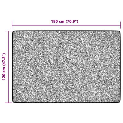 vidaXL Matta kort lugg flerfärgad inomhus/utomhus 120x180 cm halkfri