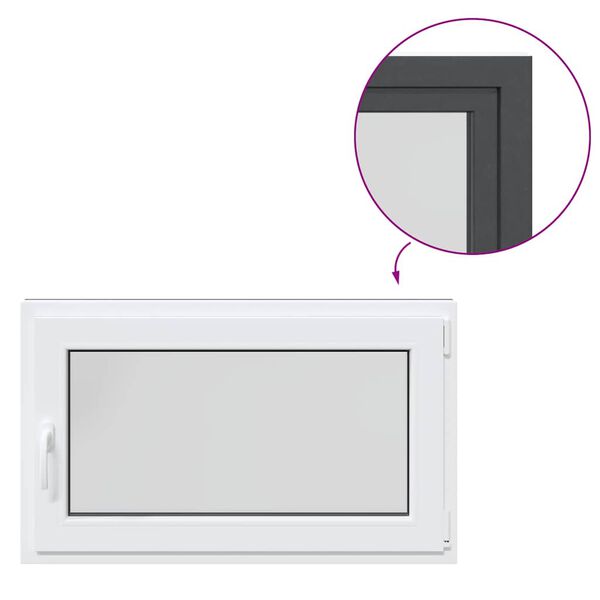 vidaXL K&auml;llarf&ouml;nster "RISOR" 100x70 cm Tilt- och vridf&ouml;nster DIN h&ouml;ger antracit