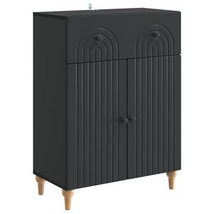 vidaXL Sideboard med l&aring;da Svart 66 x 34,5 x 90 cm Konstruerat tr&auml;