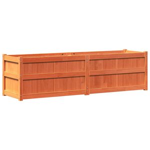 vidaXL Odlingsl&aring;da vaxbrun 180x50x50 cm massiv furu