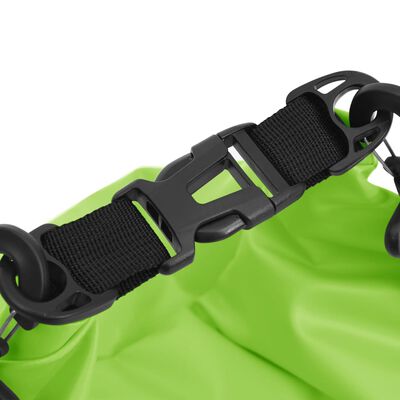 vidaXL Vattentät packpåse med dragkedja grön 30 L PVC