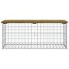 vidaXL Trädgårdsbänk gabion-design 103x44x42 cm tryckimpregnerad furu