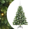 vidaXL Konstgjord julgran med 150 LED-lampor Gr&ouml;n 120 cm PE och PVC