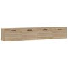 vidaXL V&auml;ggsk&aring;p 2 st sonoma-ek 100x36,5x35 cm konstruerat tr&auml;