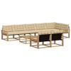 vidaXL Utomhussoffset 9 st Vit och Beige