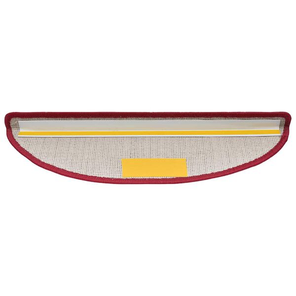 vidaXL Trappmattor 20 st 56x17x3 cm röd halvrunda