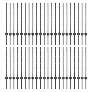 vidaXL St&auml;ngselstolpe 44 pcs Gr&aring; 120 cm St&aring;l