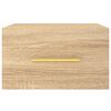 vidaXL Väggmonterat sängbord sonoma-ek 35x35x20 cm