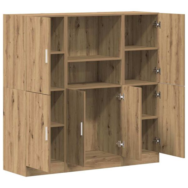 vidaXL Köksskåp set 3 delar ek konstruerat trä