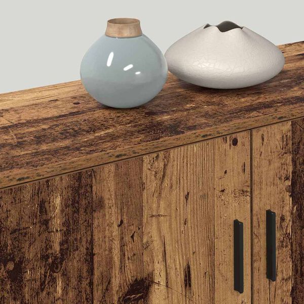 vidaXL V&auml;ggmonterad TV-byr&aring; Set 3 pcs Gammalt tr&auml; 100 x 34,5 x 40 cm