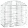 vidaXL Gabion b&aring;gformad 100x50x80/100 cm galvaniserat j&auml;rn