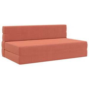 vidaXL F&auml;llbar Soffbed R&ouml;d orange 152 x 86,5 x 60 cm Tyg