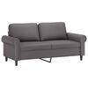 vidaXL 2-sitssoffa gr&aring; 140 cm konstl&auml;der