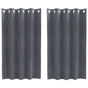vidaXL M&ouml;rkl&auml;ggningsgardiner 2 st Ljusgr&aring; 140 x 140 cm Sammet