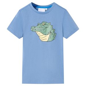 vidaXL T-shirt f&ouml;r barn mellanbl&aring; 128