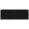 vidaXL TV V&auml;gghylla 2 pcs Svart 59,5 x 31 x 40 cm Konstruerat tr&auml;