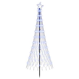 vidaXL LED Julgran 180 cm 230 LED-lampor Bl&aring; J&auml;rn Svart