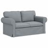 vidaXL Soffa Ljusgr&aring; 155 x 82 x 80 cm tyg