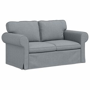 vidaXL Soffa Ljusgr&aring; 155 x 82 x 80 cm tyg