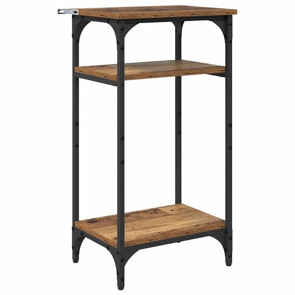 vidaXL Sidobord med hylla Gammalt tr&auml; 40 x 30 x 75 cm Konstruerat tr&auml;