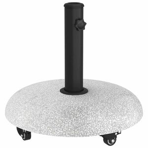 vidaXL Parasollfot 21 kg Ljusgr&aring; Betong Rund