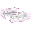vidaXL Soffgrupp f&ouml;r tr&auml;dg&aring;rden 7 delar impregnerad furu