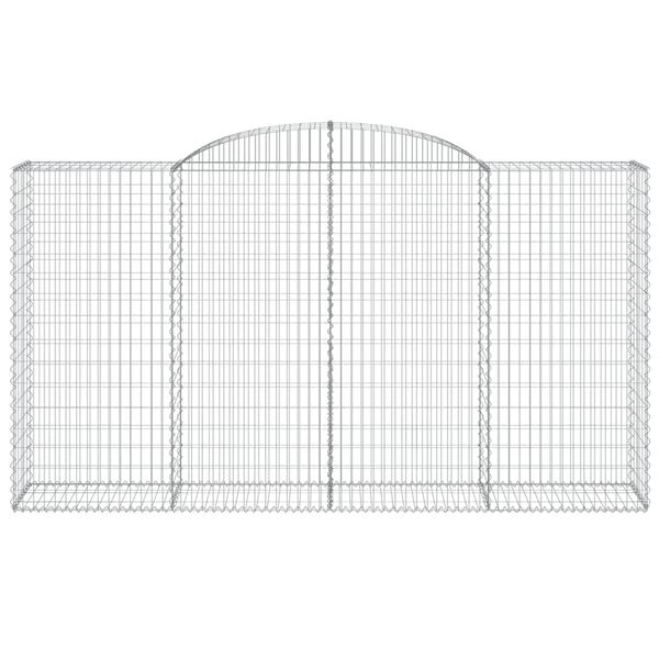 vidaXL Gabioner b&aring;gformade 5 st 300x50x160/180 cm galvaniserat j&auml;rn