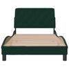 vidaXL Bed Frame without Mattress Dark Green 100x200 cm Velvet