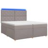 vidaXL Kontinentals&auml;ng med madrass Taupe 200 x 200 cm Tyg