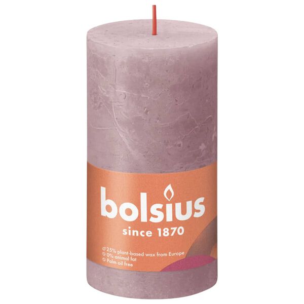 Bolsius Rustika blockljus 4-pack 130x68 mm askrosa