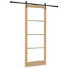 vidaXL Skjutd&ouml;rr ORKDAL Naturf&auml;rg 93 x 232 cm Massivt talltr&auml; och glas